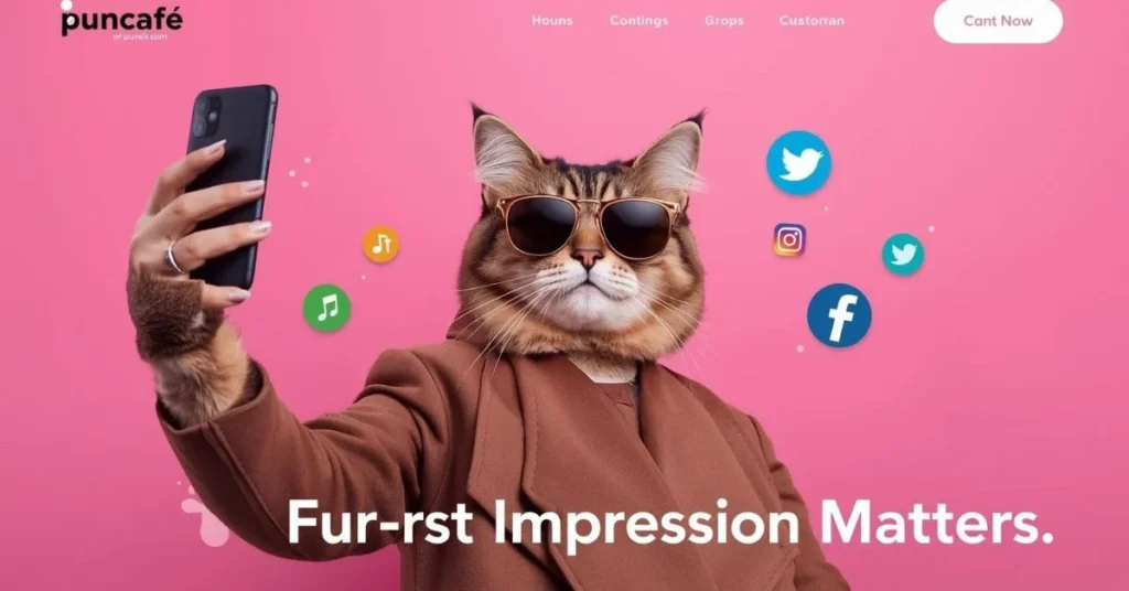 Selfie & Profile Pic Cat Related Puns