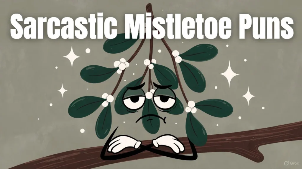 Sarcastic Mistletoe Puns