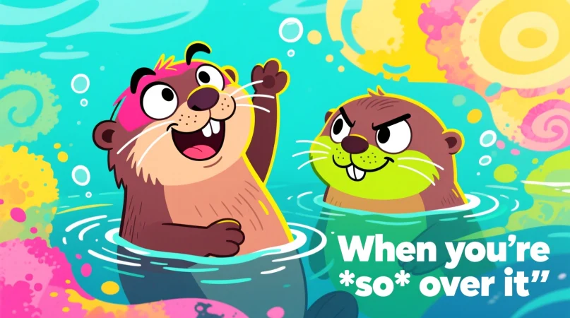 Sarcastic Otter Love Puns