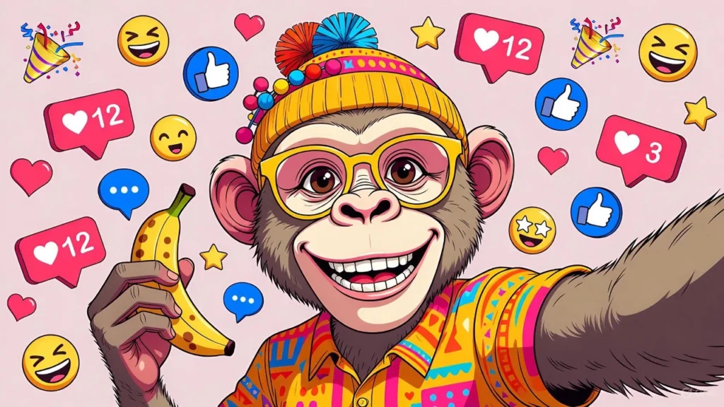 Social Media Monkey Puns