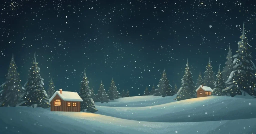 Calm & Peaceful Christmas Night Background Puns