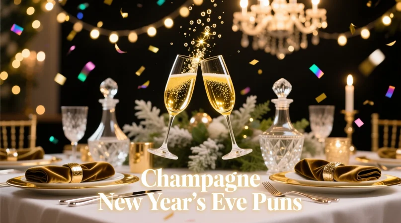 Champagne New Year’s Eve Puns