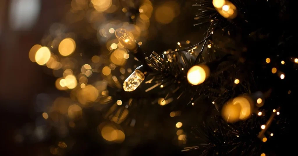 Christmas Lights at Night Background Puns