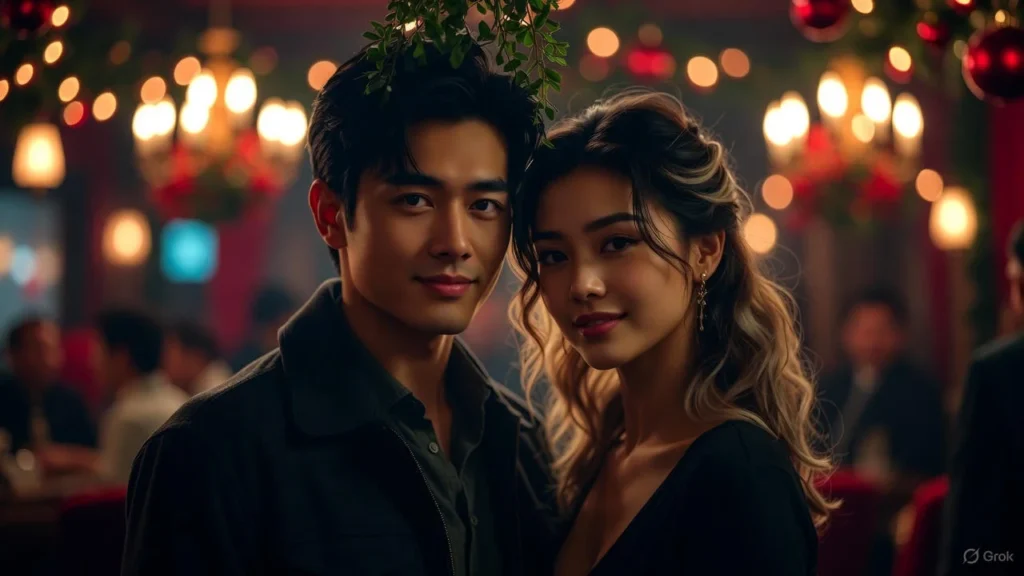 Christmas Midnight Kiss & Romance Nightclub Puns