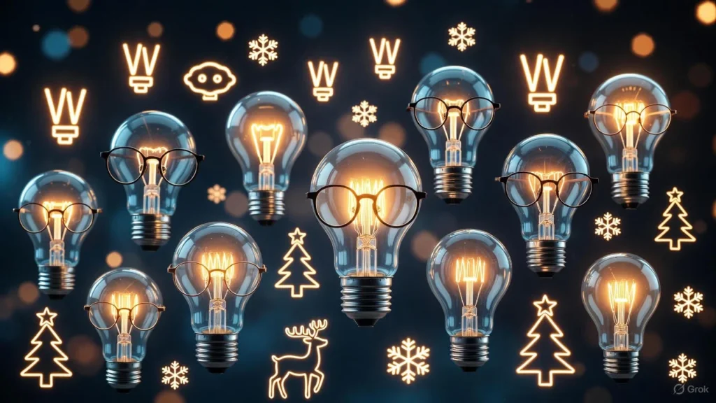 Clever Christmas Night Light Puns