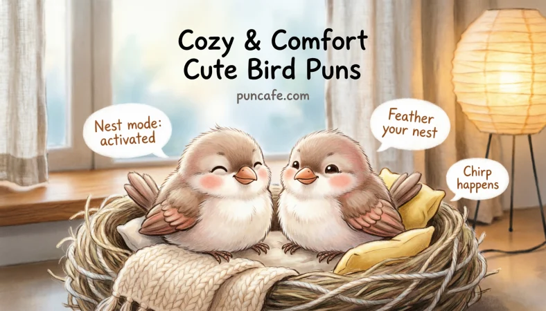 Cozy & Comfort Cute Bird Puns