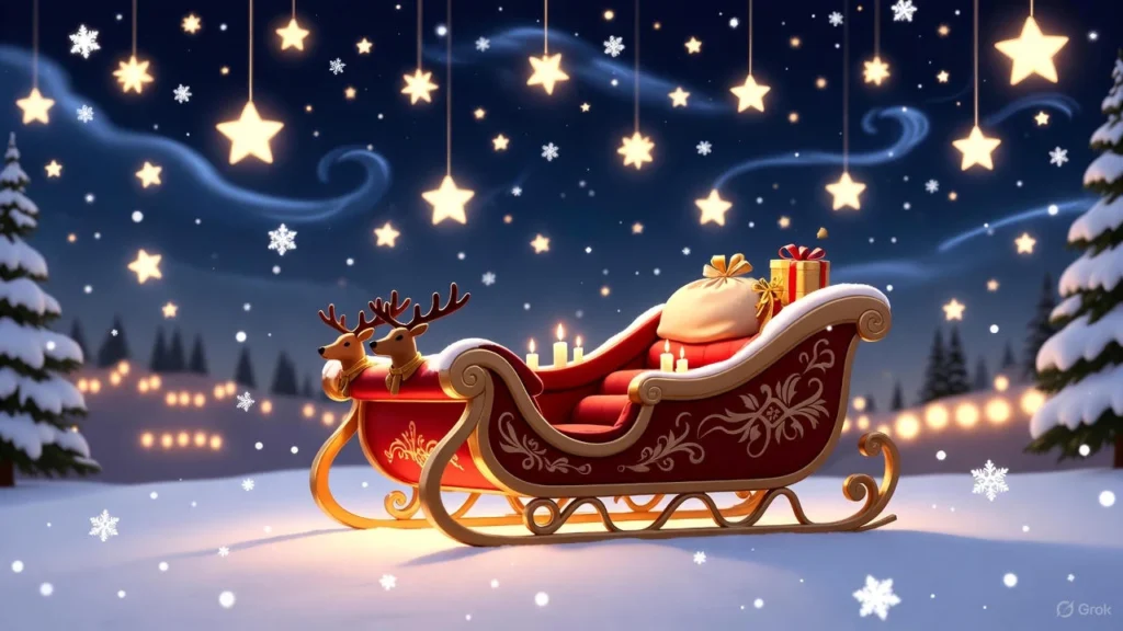 Cozy Santa’s Sleigh Christmas Night Puns