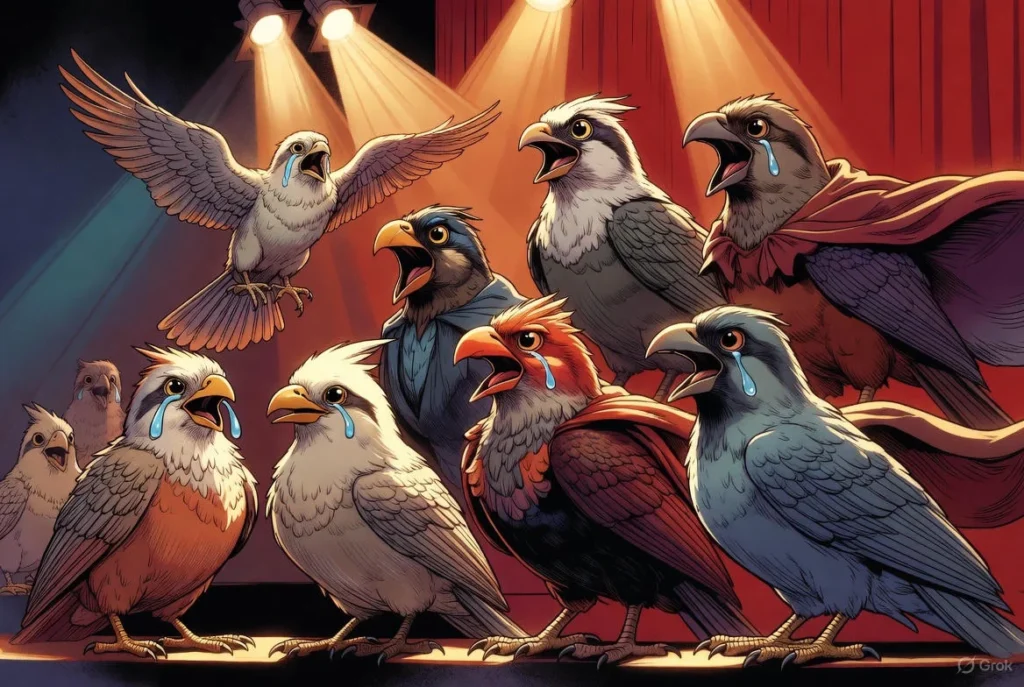 Dramatic & Over-the-Top Funny Bird Names Puns