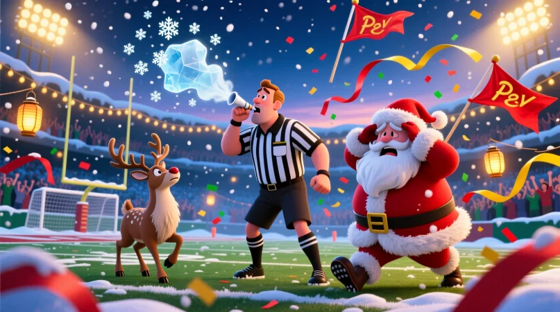 Referee & Bad Call Christmas Night Football Puns