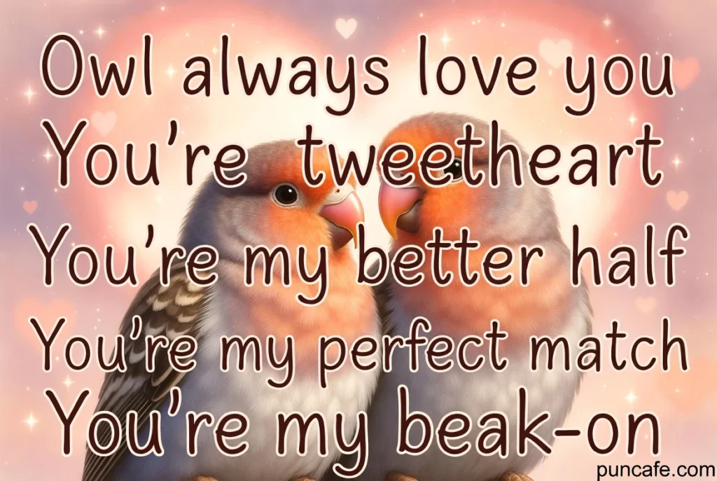 Romantic Cute Bird Puns