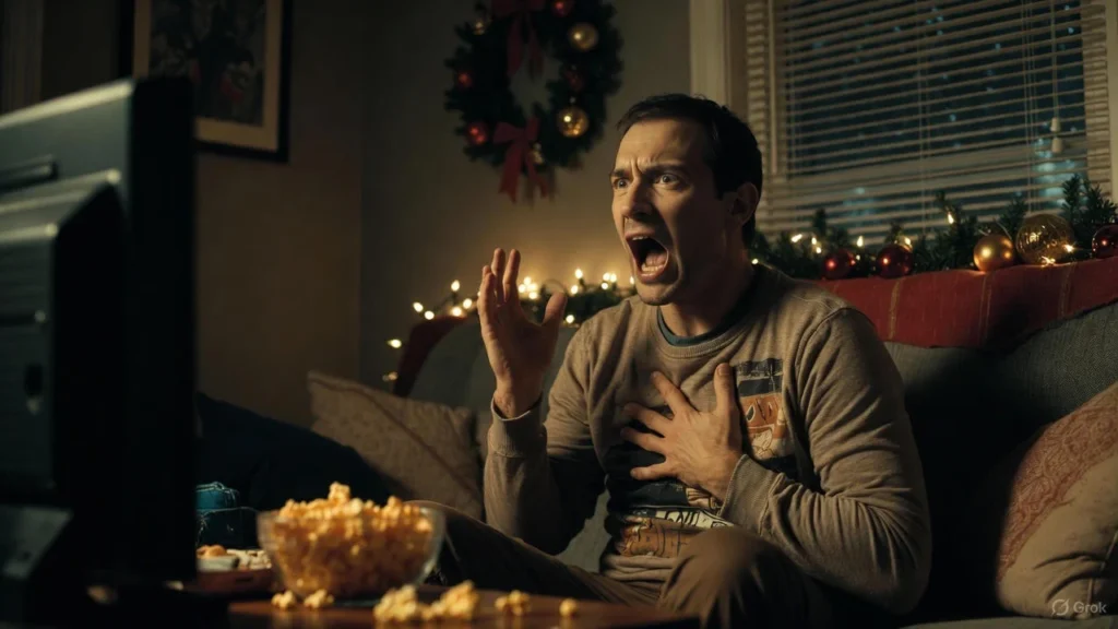 Stress & Heart-Attack Christmas Night Football Puns