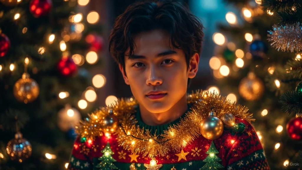 Tree, Ornament & Light Ugly Christmas Sweater Puns