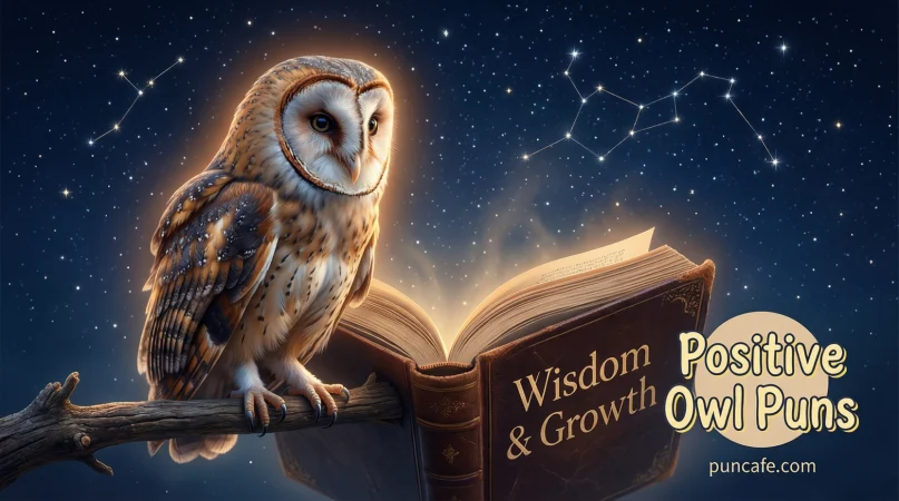 Positive Owl Puns for Wisdom & Growth 