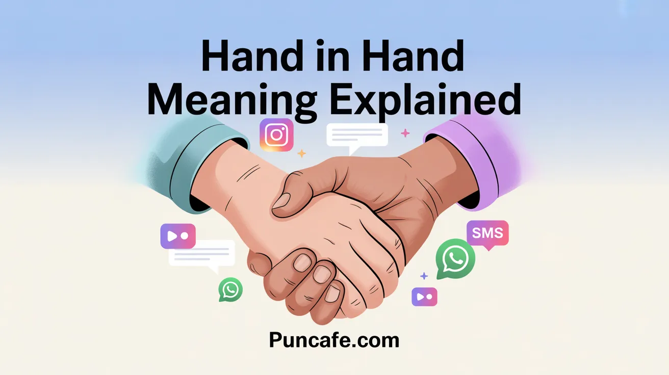 Hand in Hand Meaning in Text & Chat